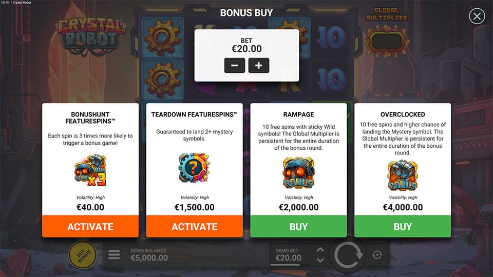 Crystal Robot slot bonus buy