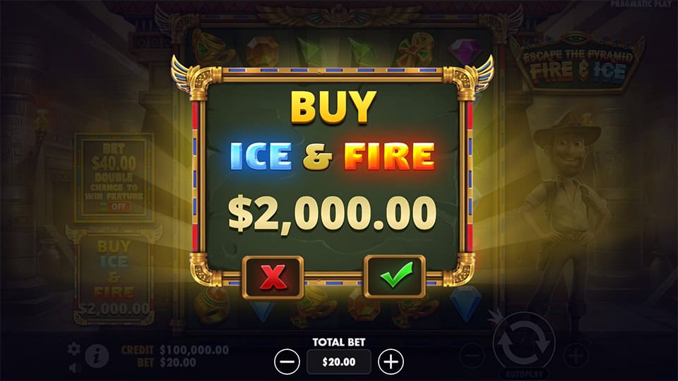 Escape the Pyramid Fire Ice slot bonus buy