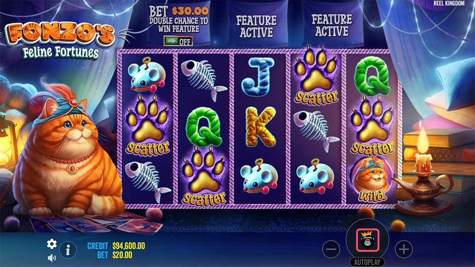 Fonzos Feline Fortunes slot free spins