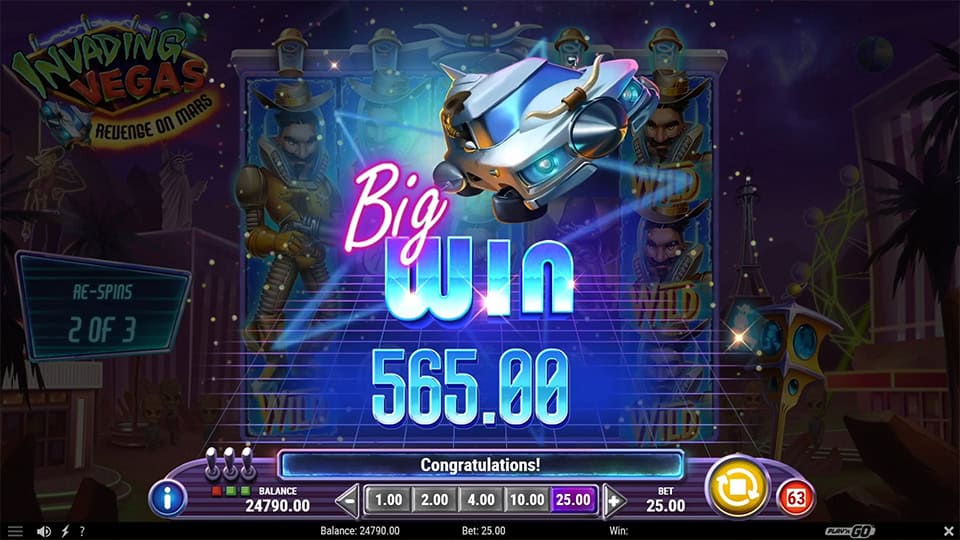 Invading Vegas Revenge on Mars slot big win