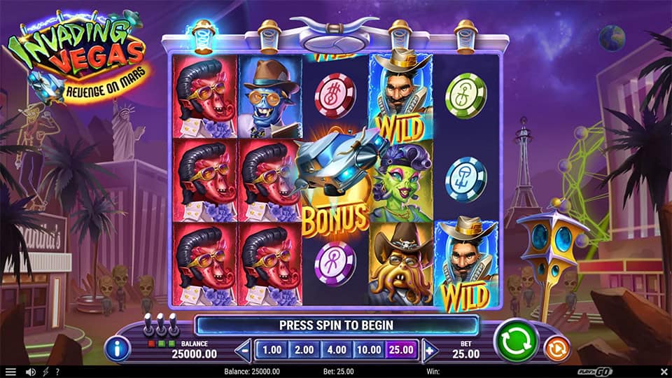 Invading Vegas Revenge on Mars slot