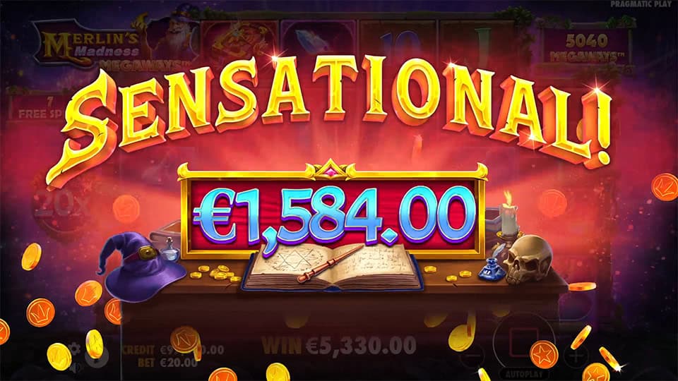 Merlins Madness Megaways slot big win