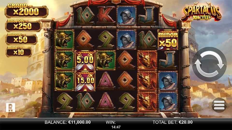 Spartacus 10K Ways slot