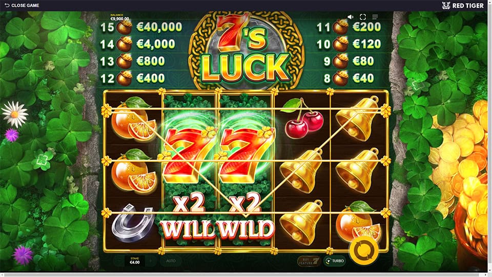 7s Luck slot feature wild reel