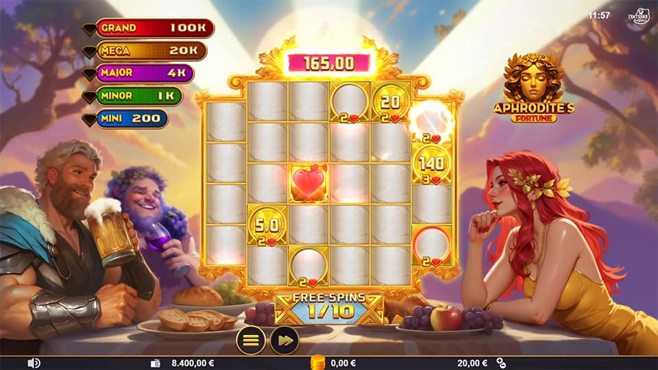 Aphrodites Fortune slot feature sticky multiplier