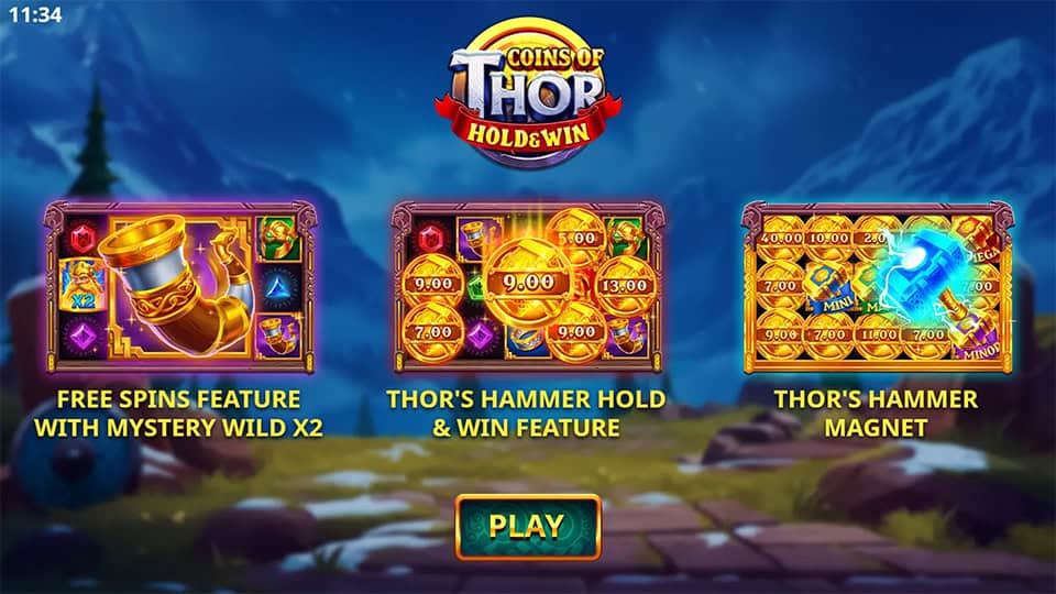 Coins of Thor Hold Win slot features