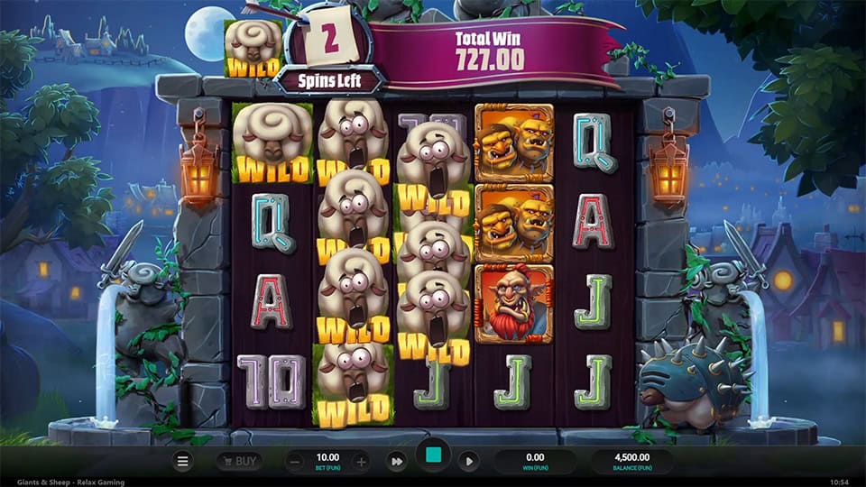 Giants Sheep slot feature expanding wild