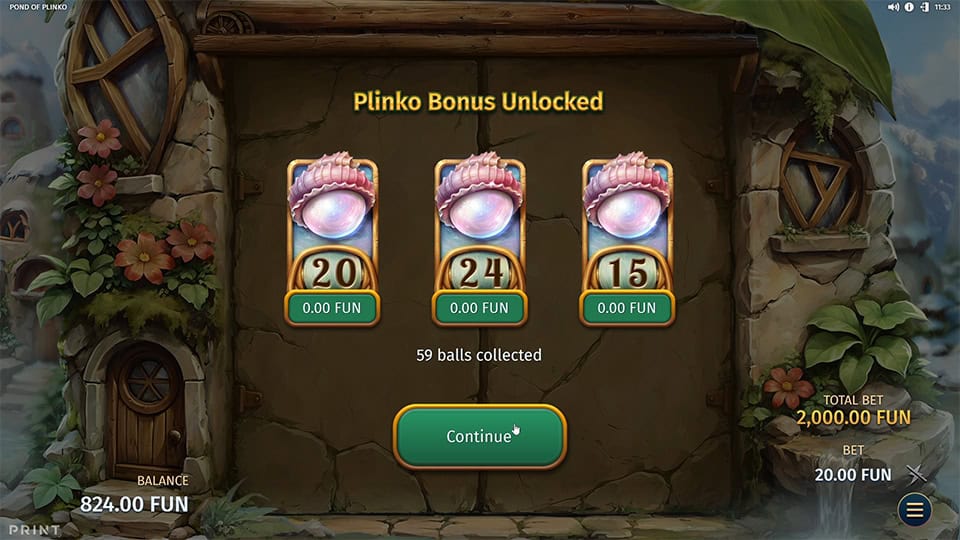 Pond of Plinko slot feature gamble