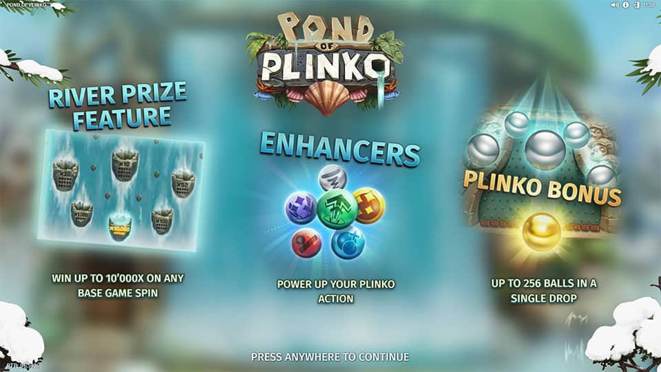 Pond of Plinko slot features