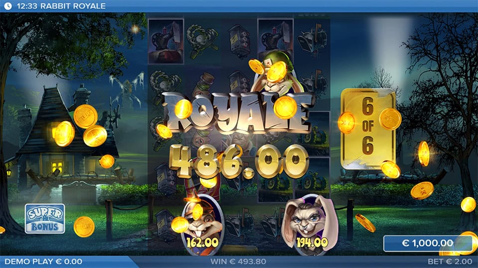 Rabbit Royale slot big win