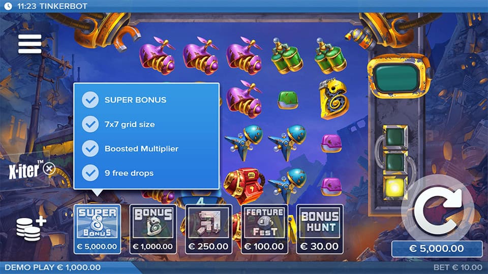 Tinkerbot slot bonus buy