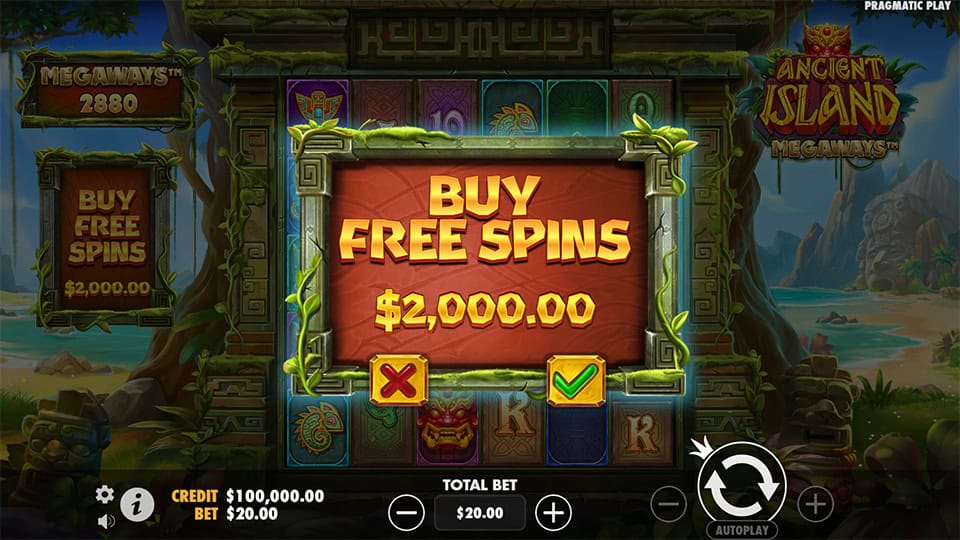 Ancient Island Megaways slot bonus buy