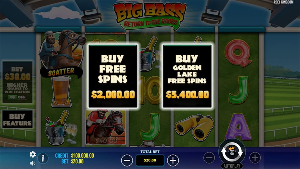 Big Bass Return to the Races slot bonus buy