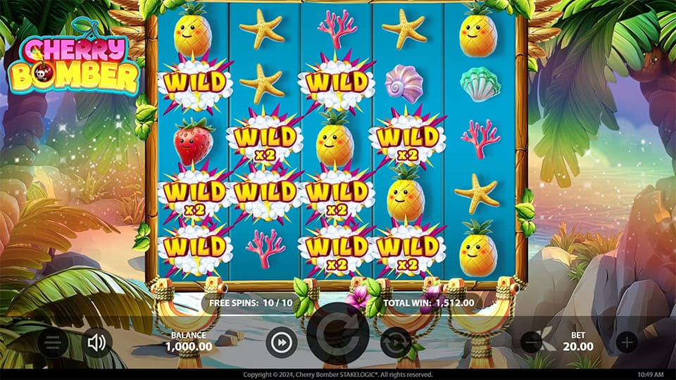 Cherry Bomber slot feature wild