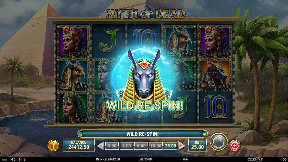 Myth of Dead slot feature wild re spin