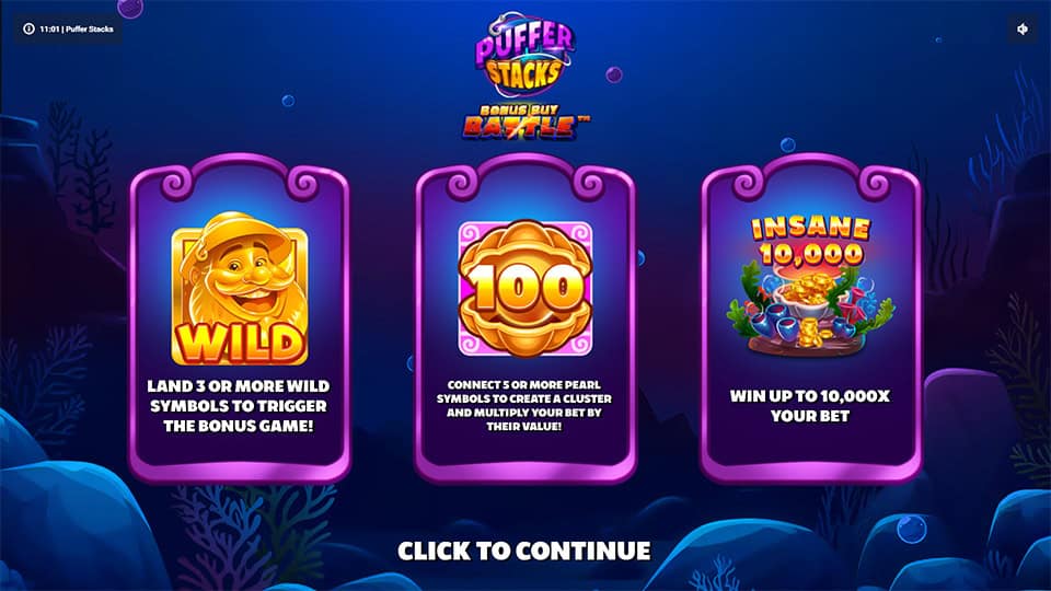 Puffer Stacks slot features