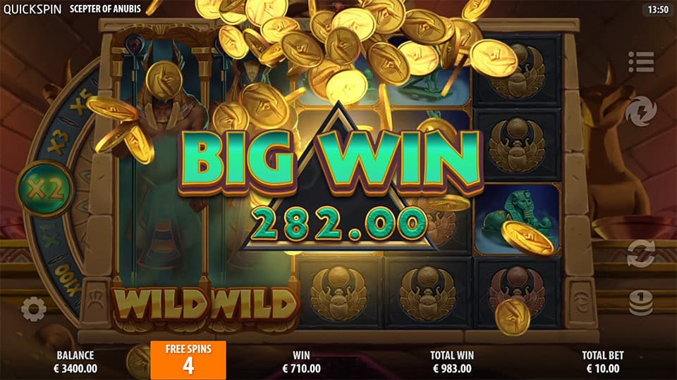 Scepter of Anubis slot big win