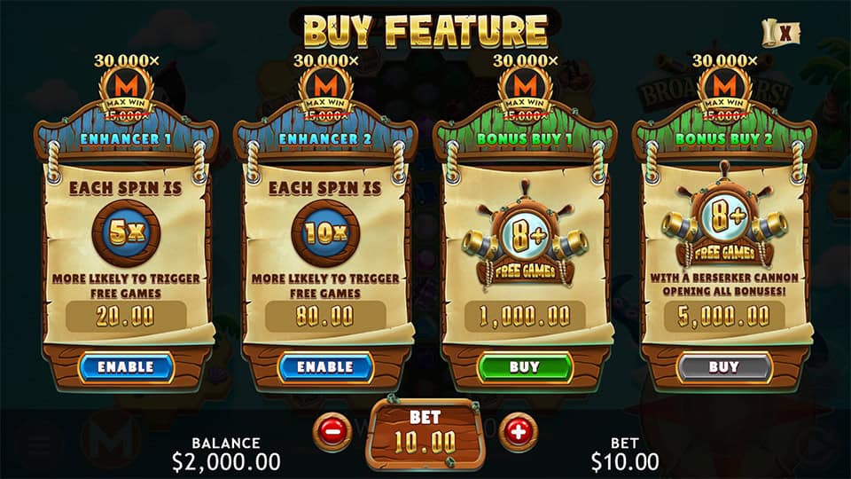 Broadsiders slot bonus buy