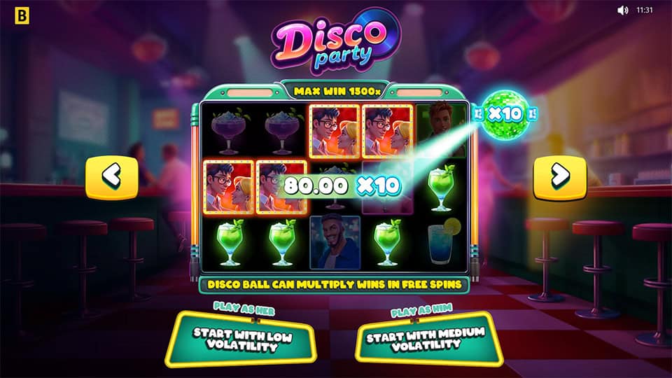 Disco Party slot features