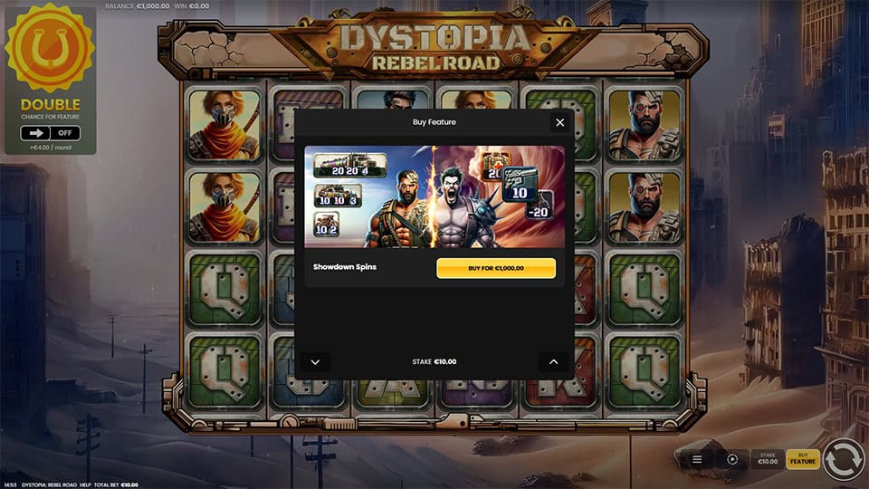 Dystopia Rebel Road slot bonus buy