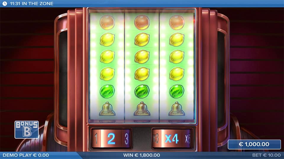 Linked Spin feature in In the Zone slot synchronizing all reels for a bigger win potential.