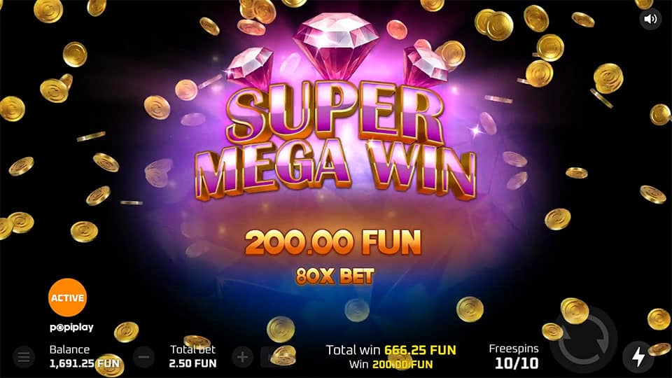 Super Mega Win screen in Wild Piggy Bank slot displaying a €200 payout.