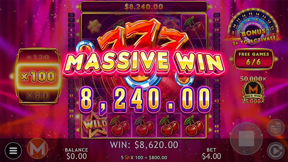 Massive Win screen in Joker Jam slot displaying an €8,240 payout.